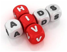 Illustration of the HIV virus.